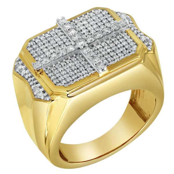Iced Oriel Diamond 1.02 (ct. wt.) 14K Yellow Gold Ring