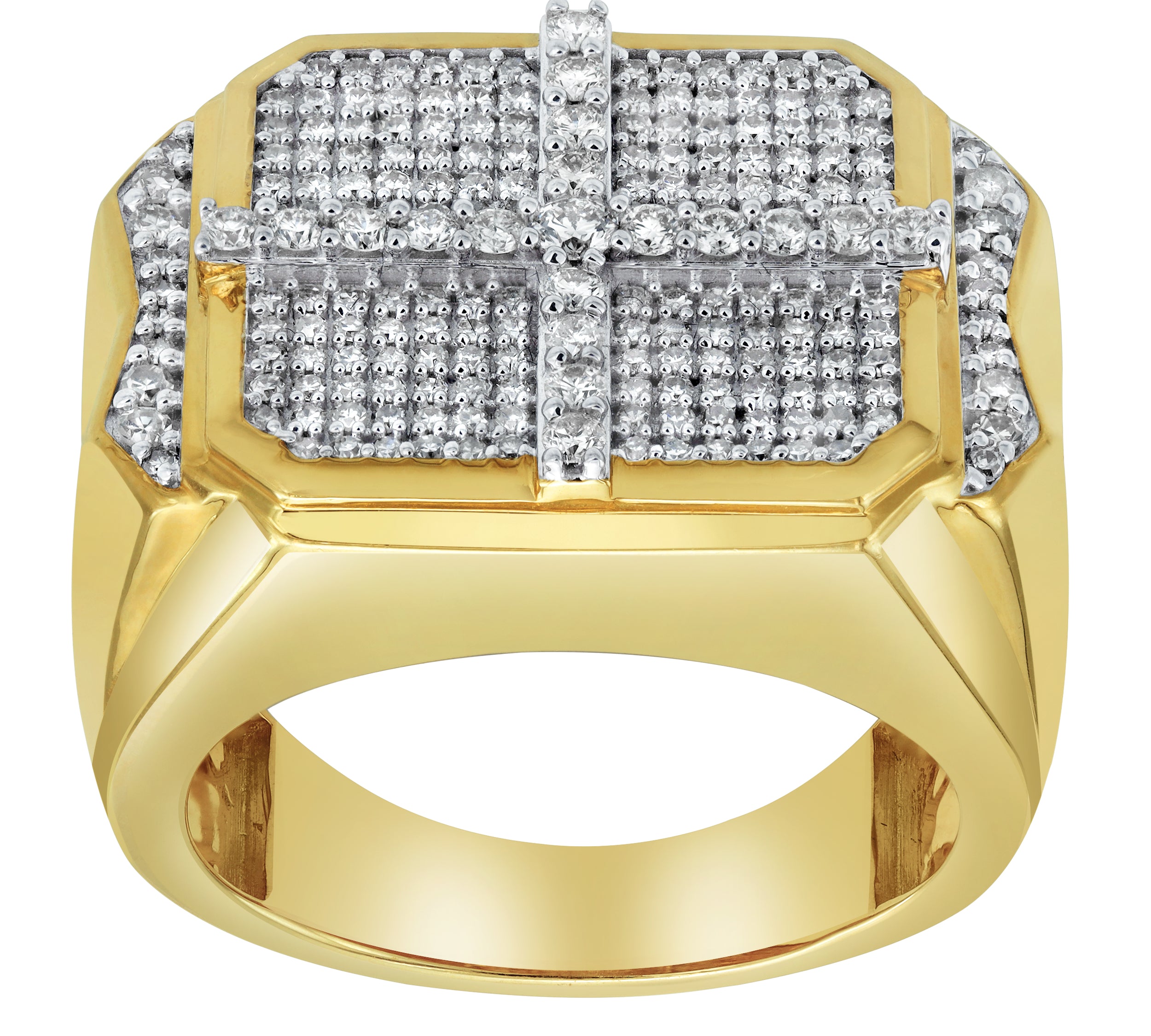 Iced Oriel Diamond 1.02 (ct. wt.) 14K Yellow Gold Ring