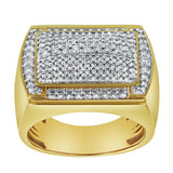 Hip Hop Headlight Diamond 3.24 (ct. wt.) 14K Yellow Gold Ring