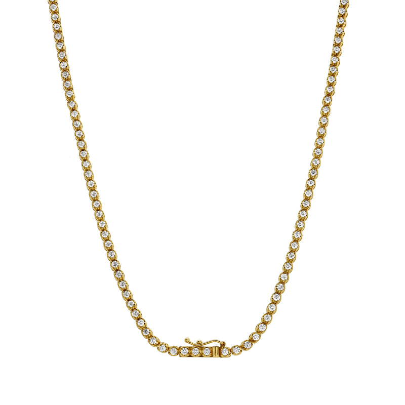 LMJ 14K Yellow Gold Diamond Tennis Chain - 4.64 Carats