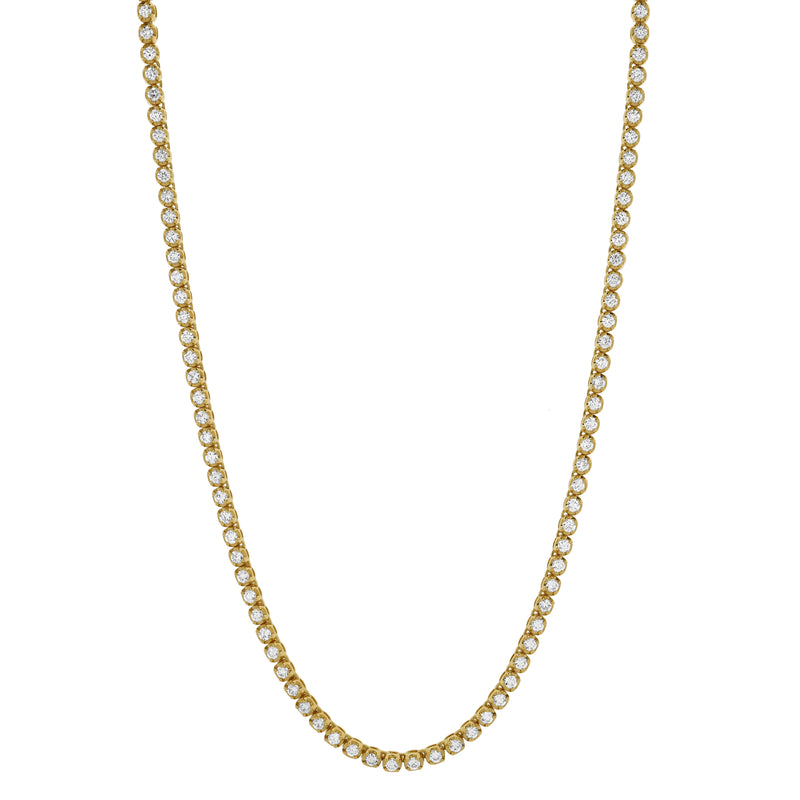 LMJ 14K Yellow Gold Diamond Tennis Chain - 4.64 Carats