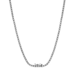 LMJ 14K White Gold Diamond Tennis Chain - 4.5 Carats