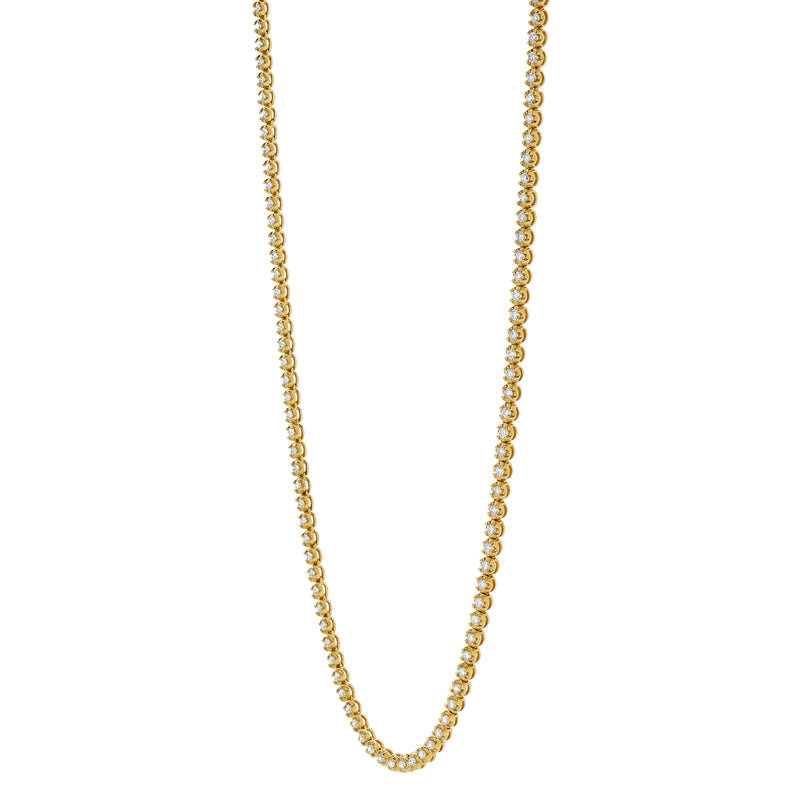 LMJ 14K Yellow Gold Diamond Tennis Chain - 4 Carats