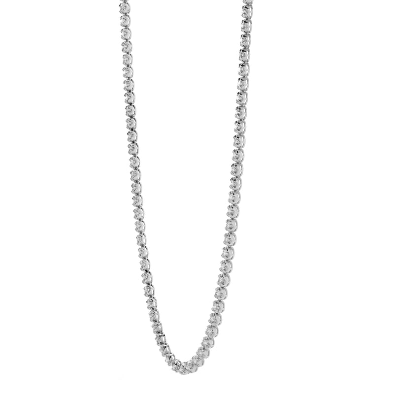 LMJ 14K White Gold Diamond Tennis Chain - 5.4 Carats