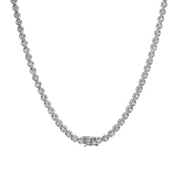 LMJ 14K White Gold Diamond Tennis Chain - 5.4 Carats