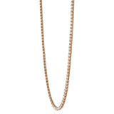 LMJ 10K Rose Gold Diamond Tennis Chain - 18.85 Carats