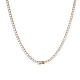 LMJ 10K Rose Gold Diamond Tennis Chain - 18.85 Carats