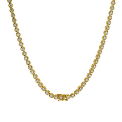 LMJ 14K Yellow Gold Diamond Tennis Chain - 5.94 Carats