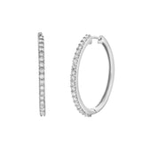 Violetta Classic Halfway Hoop Earrings in 14K White Gold