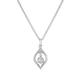 Lumière Diamond Drop Pendant in 14K White Gold
