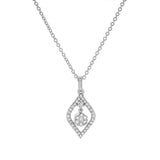 Lumière Diamond Drop Pendant in 14K White Gold