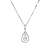 Elysian Teardrop Diamond Pendant 14K White Gold