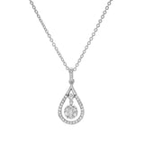 Elysian Teardrop Diamond Pendant 14K White Gold
