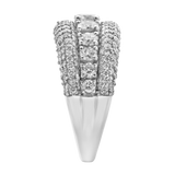 Terra 14K White Gold Round Diamond Studded Wedding Band -  2.15cts