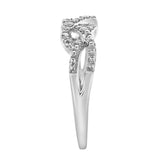 Solace 14K White Gold  Round Diamond Studded Infinity Ring - 0.21cts