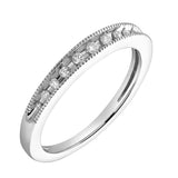 Eternity 14K White Gold Round Diamond Studded Stackable Band Ring - 0.11cts
