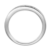 Eternity 14K White Gold Round Diamond Studded Stackable Band Ring - 0.11cts