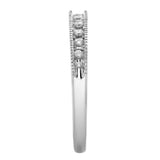 Eternity 14K White Gold Round Diamond Studded Stackable Band Ring - 0.11cts