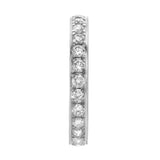 Lume 14K White Gold  Round Diamond Studded Band Ring - 0.97cts