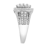 Amelia 14K White Gold Round Diamond Studded Signet Ring - 1.02