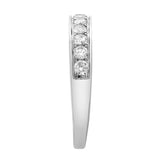 Apex 14K White Gold  Round Diamond Studded Band Ring - 0.5cts