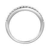 Serafina 14K White Gold Round Diamond Studded Eternity Band Ring - 0.48cts