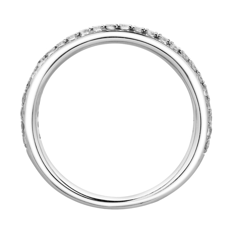 Solas 14K White Gold Round Diamond Studded Eternity Ring - 0.31cts
