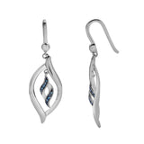 Aurelia 0.10 Ct Diamond Dangle Earrings in 925 Sterling Silver