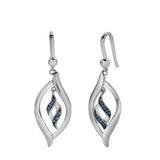 Aurelia 0.10 Ct Diamond Dangle Earrings in 925 Sterling Silver