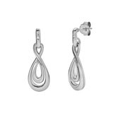 Elmira 0.02 Ct Diamond Infinity Dangle Earrings in 925 Sterling Silver