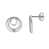 Orlena 0.02 Ct Diamond Circle Stud Earrings in 925 Sterling Silver
