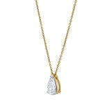 Pear Perfection 14K Yellow Gold Lab Grown Diamond Necklace - 0.75 ct