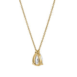 Pear Perfection 14K Yellow Gold Lab Grown Diamond Necklace - 0.75 ct
