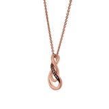 Sorelle 0.03 Ct Diamond Twist Pendant Necklace in 925 Sterling Silver