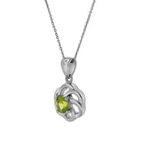 Sarina 0.01 Ct Diamond Floral Pendant in 925 Sterling Silver