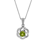 Sarina 0.01 Ct Diamond Floral Pendant in 925 Sterling Silver