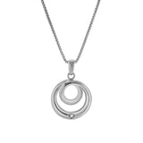 Calira 0.01 Ct Diamond Circle Pendant in 925 Sterling Silver