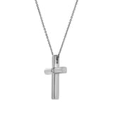 Kalyra 0.01 Ct Diamond Cross Pendant in 925 Sterling Silver