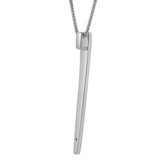 Kira 0.08 Ct Diamond Bar Pendant in 925 Sterling Silver