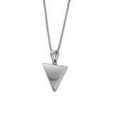 Corinne 0.01 Ct Diamond Triangle Pendant in 925 Sterling Silver