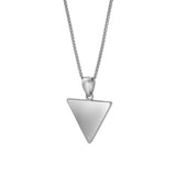 Corinne 0.01 Ct Diamond Triangle Pendant in 925 Sterling Silver