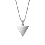 Corinne 0.01 Ct Diamond Triangle Pendant in 925 Sterling Silver