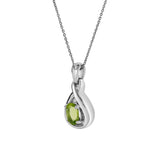 Liorael 0.03 Ct Diamond Teardrop Pendant in 925 Sterling Silver