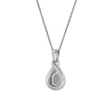 Liorael 0.03 Ct Diamond Teardrop Pendant in 925 Sterling Silver