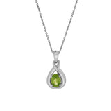 Liorael 0.03 Ct Diamond Teardrop Pendant in 925 Sterling Silver