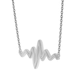 Heartbeat Spark 0.01 Ct Diamond Necklace in 925 Sterling Silver