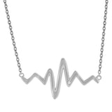 Heartbeat Spark 0.01 Ct Diamond Necklace in 925 Sterling Silver