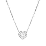 Valentina 14K White Gold Lab Grown Diamond Heart Necklace - 1 ct