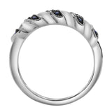 Delphine 0.10 Ct Diamond Croissant Ring in 925 Sterling Silver