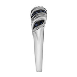 Delphine 0.10 Ct Diamond Croissant Ring in 925 Sterling Silver